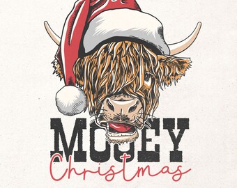 Mooey Christmas PNG / Design a sublimazione / Download istantaneo / Design per maglietta natalizia / Decorazione natalizia png / Design di Buon Natale png