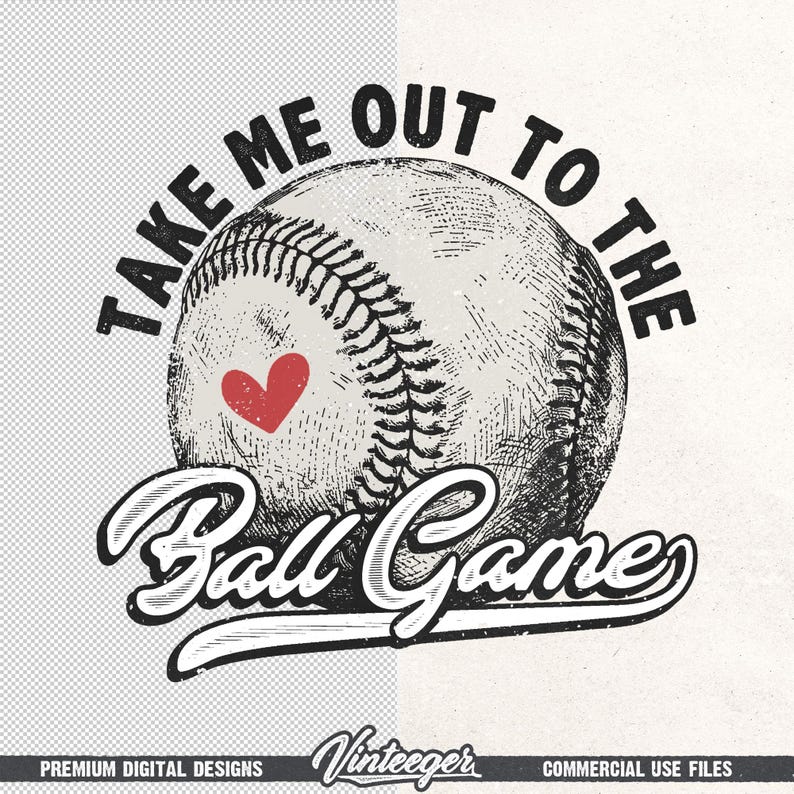 Take me out to the ball game Png | Retro baseball graphic | Baseball girl shirt print | Vintage baseball design | Baseball game shirt design image 6