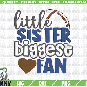 Petite sœur plus grand fan SVG - Cut file - DXF file - Football sister SVG - Football fan svg - Game day svg - Football season svg - Digital