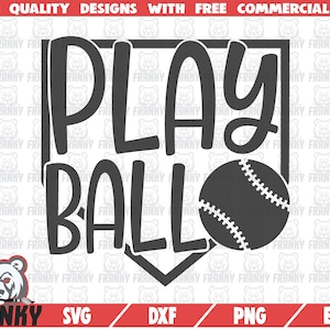 Spielen Ball SVG - geschnitten Datei - DXF-Datei - Baseball SVG - Softball Svg - Baseball Ball Svg - Baseball Shirt Svg - Baseball-Fan Svg - Baseball Dxf