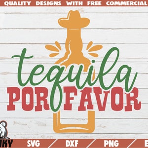 Tequila por favor SVG - Download istantaneo - File tagliato stampabile - Uso commerciale - Cinco de mayo SVG - Bottiglia tequila svg - Camicia Fiesta svg