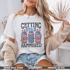 Getting star spangled hammered PNG | Instant download | Sublimation design | Funny 4th of july png | Fourth of july design | Funny USA png image 4