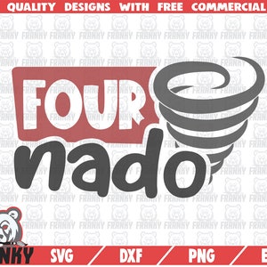 Vier nado SVG - Cut file - DXF file - Vier jaar verjaardag shirt SVG - 4 jaar verjaardag svg - 4e verjaardag svg - Verjaardag jongen svg - Digitaal