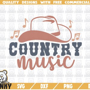 Musique country SVG - Fichier Coupé - Fichier DXF - Country shirt SVG - Southern shirt svg - Southern girl svg - Love country music svg - Cowgirl svg
