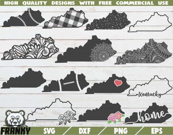 Download Kentucky Svg 14 Designs Cut Files Dxf Files Kentucky Etsy