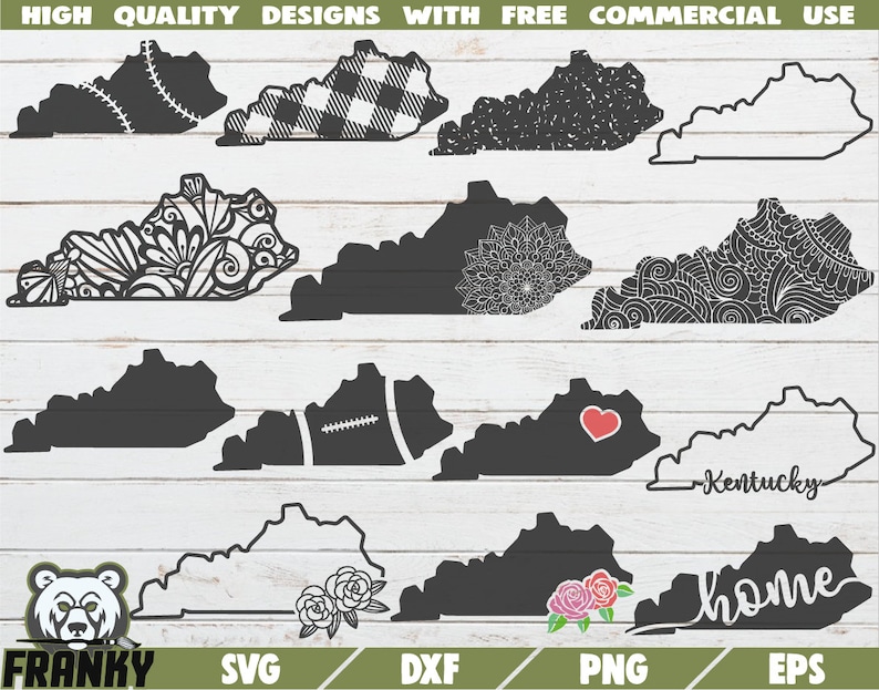 Download Kentucky SVG 14 designs Cut files DXF files Kentucky | Etsy