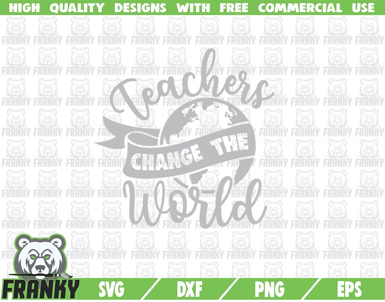 Download Teachers change the world SVG Cut file DXF file Teacher | Etsy