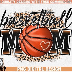 Basketball mom PNG | Sublimation design | Instant download | Basketball mother shirt png | Basketball mama design | Leopard print png