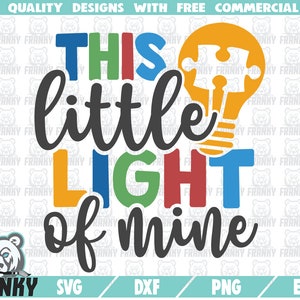 Questa mia piccola luce SVG - Download istantaneo - File di taglio stampabile - Uso commerciale - Autismo mamma SVG - Autismo papà SVG - Consapevolezza dell'autismo