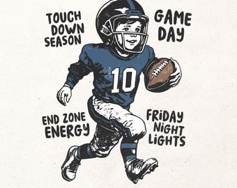 Vintage football printable design - Football shirt graphic - Game day PNG - Football season sublimation design - Touchdown season PNG