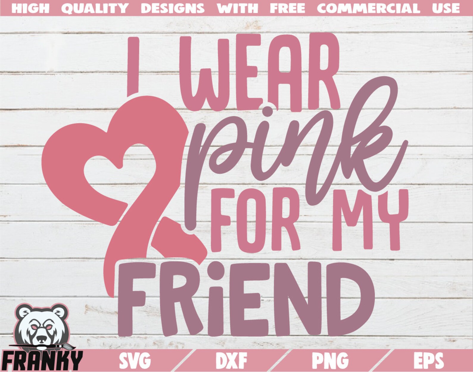 I Wear Pink SVG Bundle 10 Designs Instant Download - Etsy