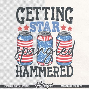 Getting star spangled hammered PNG | Instant download | Sublimation design | Funny 4th of july png | Fourth of july design | Funny USA png image 6