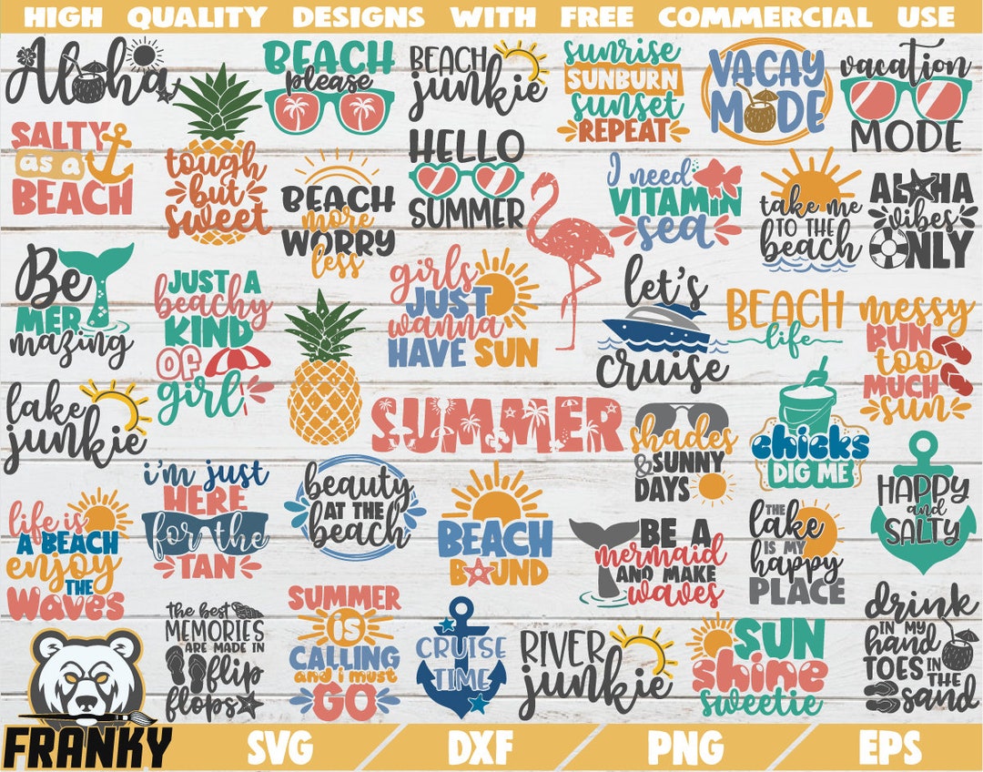Summer Bundle SVG 38 Designs Cut Files DXF Files - Etsy Australia