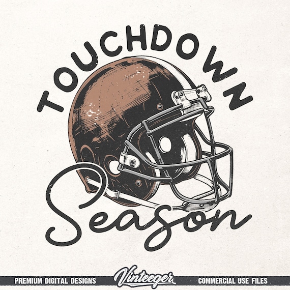 Touchdown Season Png | Retro football shirt design | Football helmet Png | Football shirt graphic | Football season Png | Game day Png