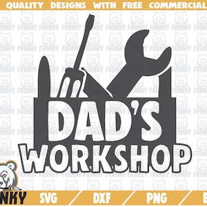 Oficina do pai SVG - Arquivo cortado - Arquivo DXF - Ferramentas svg - Dia dos pais svg - Camisa do dia dos pais - Presente do dia dos pais - Melhor pai SVG - Super pai