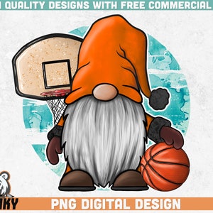 Basketball gnome PNG | Conception de sublimation | Téléchargement instantané | Conception de maillot de basket-ball png | Basket-ball imprimable | Drôle de basket png