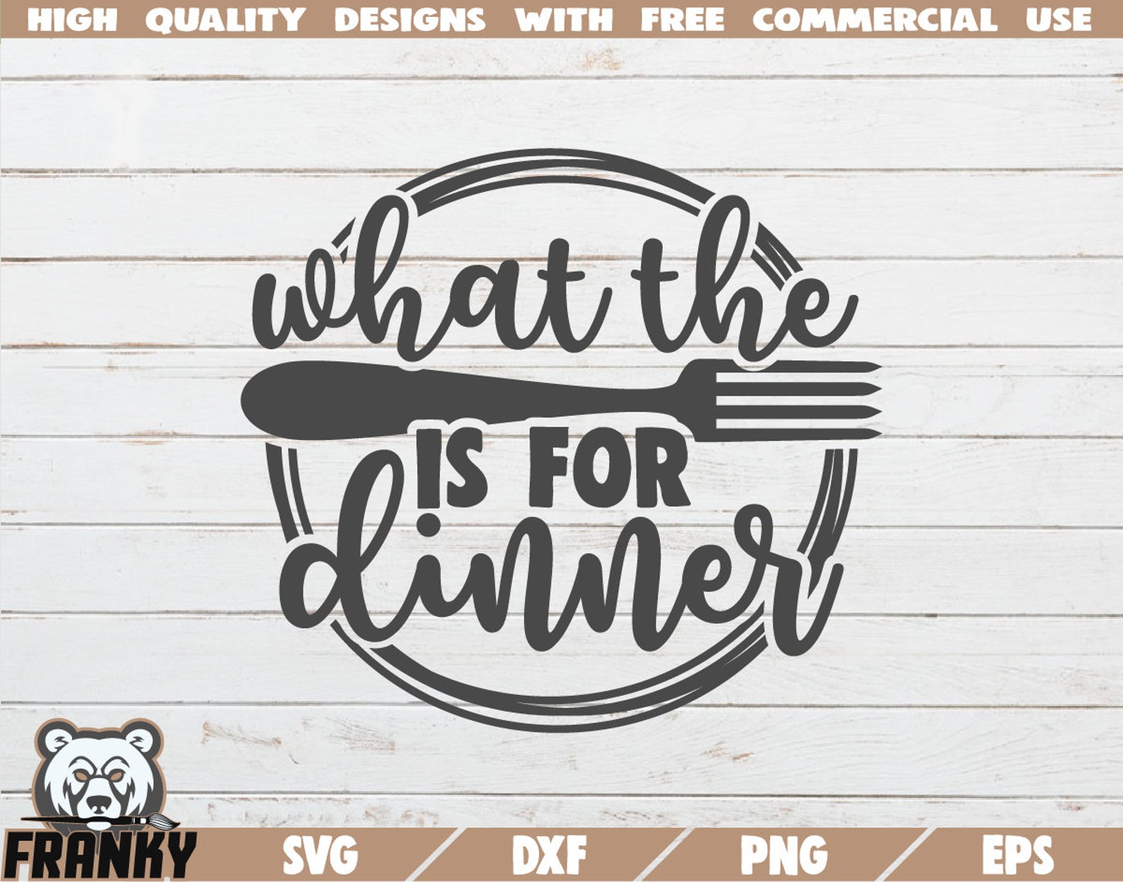 What the fork is for dinner SVG Cut file DXF file Funny Etsy