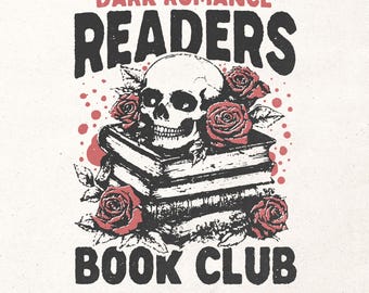 Book club retro design PNG - Book lover vintage t-shirt design PNG - Reading graphic for sublimation and printing - Dark romance readers PNG