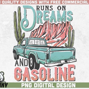 Sublimazione occidentale PNG / Funziona su sogni e benzina png / Design camicia country / Camicia occidentale png / Sublimazione retrò png / Design Boho