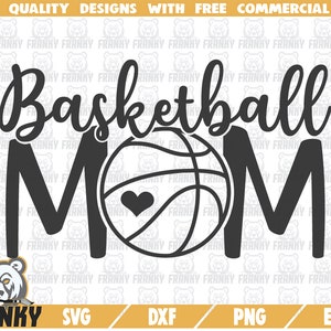 Baloncesto Mamá SVG - Archivo DXF - Archivo de corte - Baloncesto camiseta mamá SVG - Basketball mama svg - Baloncesto camisa svg - Love basketball svg