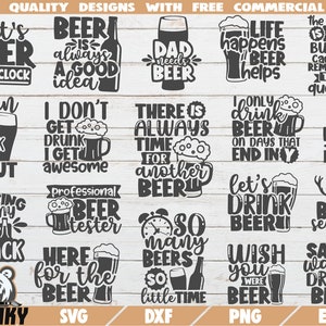 Bier-Bundle SVG - 18 Designs - schneiden Dateien - DXF-Dateien - lustige Bier Zitate SVG - Bier-Becher-Design - Bier stein Svg - Bier Papa Svg - Sprüche Svg