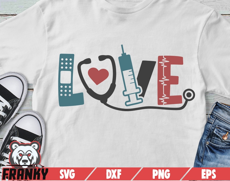 Download Love Nurse SVG Cut file DXF file Medical SVG | Etsy