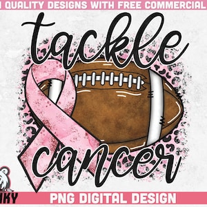 Kanker aanpakken PNG | Sublimatieontwerp | Bewustmaking van borstkanker | Kanker bewustzijn shirt | Roze lint | Luipaardprint | Voetbal bal png