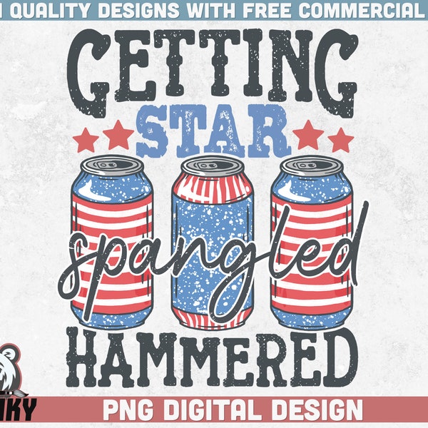 Getting star spangled hammered PNG | Instant download | Sublimation design | Funny 4th of july png | Fourth of july design | Funny USA png