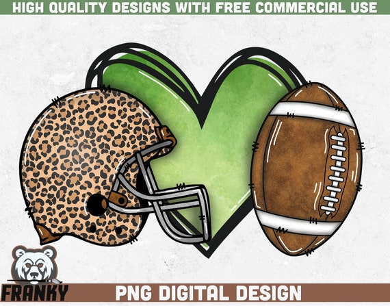 Leopard Football Helmets-Green Leopard Football Helmets-Green