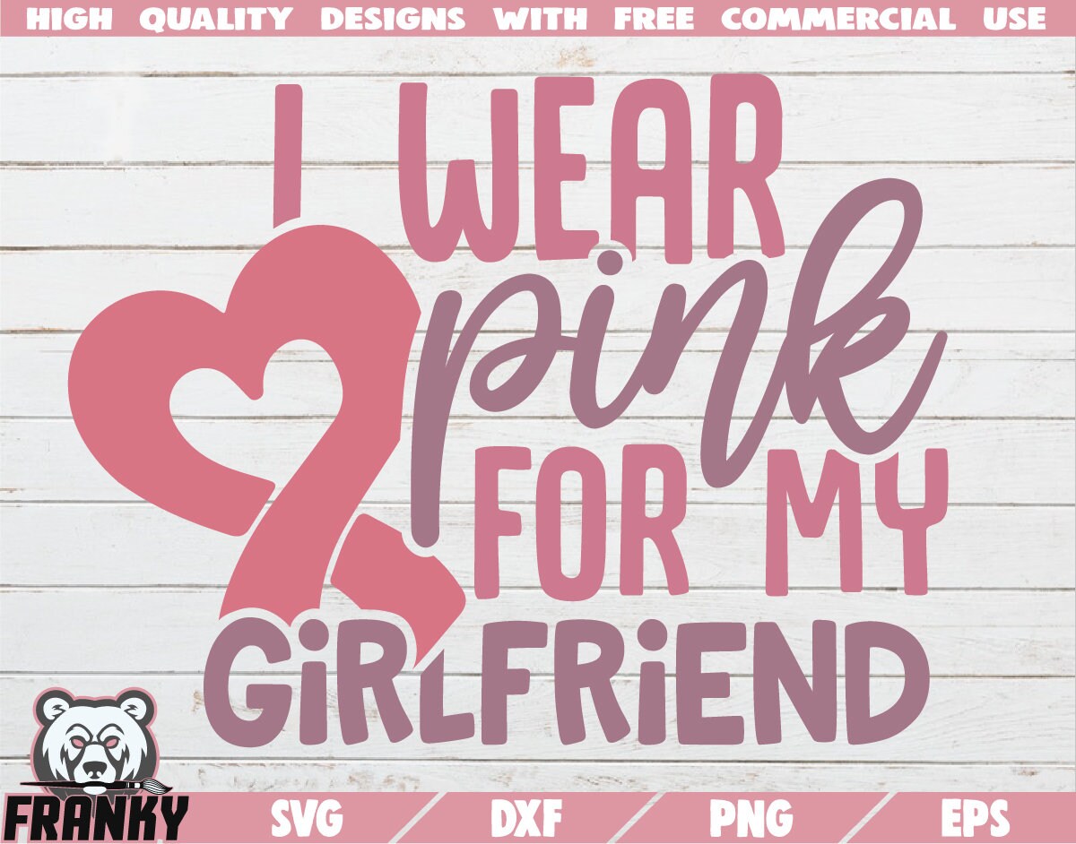 I Wear Pink SVG Bundle 10 Designs Instant Download - Etsy