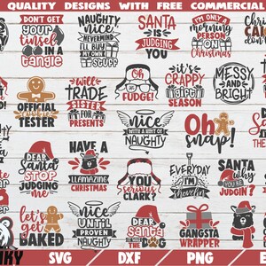 Divertente Natale SVG Bundle - 30 Disegni - Download istantaneo - File tagliati stampabili - Uso commerciale - Camicia di Natale svg - Decorazione svg