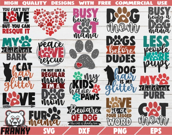 Download Animal Lover Bundle 20 Designs Cat Mom Svg Dog Mom Svg Etsy PSD Mockup Templates