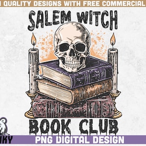 Salem witch book club PNG | Halloween sublimation | Instant download | Halloween shirt png | Halloween decor png | Fall sublimation design