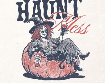 Funny Halloween Png- Witch Design for Printing and Sublimation - Witch Png - Halloween Girl Shirt - Fall Sublimation