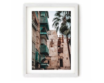 Old Jeddah | Al Balad | Jeddah Art | Jeddah Poster | Jeddah Print | Jeddah Photo | Jeddah Wall Art | Saudi Arabia | Middle Eastern Decor