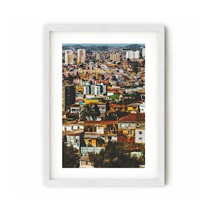 Wydruk fotografii Valparaiso | Sztuka ścienna Valparaiso | Sztuka ścienna do salonu | Dekoracja ścienna | Wydruki fotografii podróżniczej | Zdjęcia z Ameryki Południowej