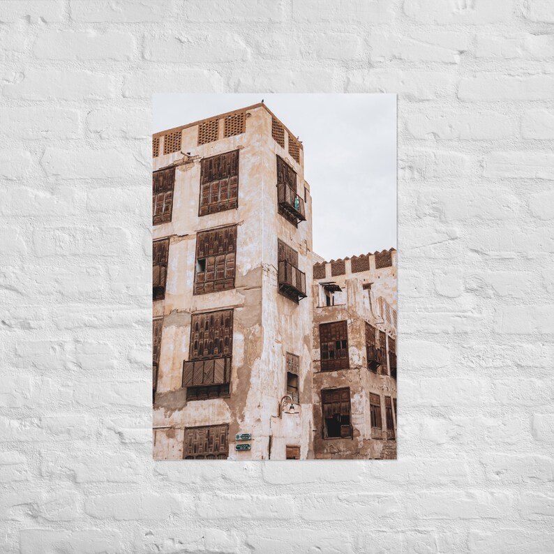 Old Jeddah Al Balad Jeddah Art Jeddah Poster Jeddah Print Jeddah Photo