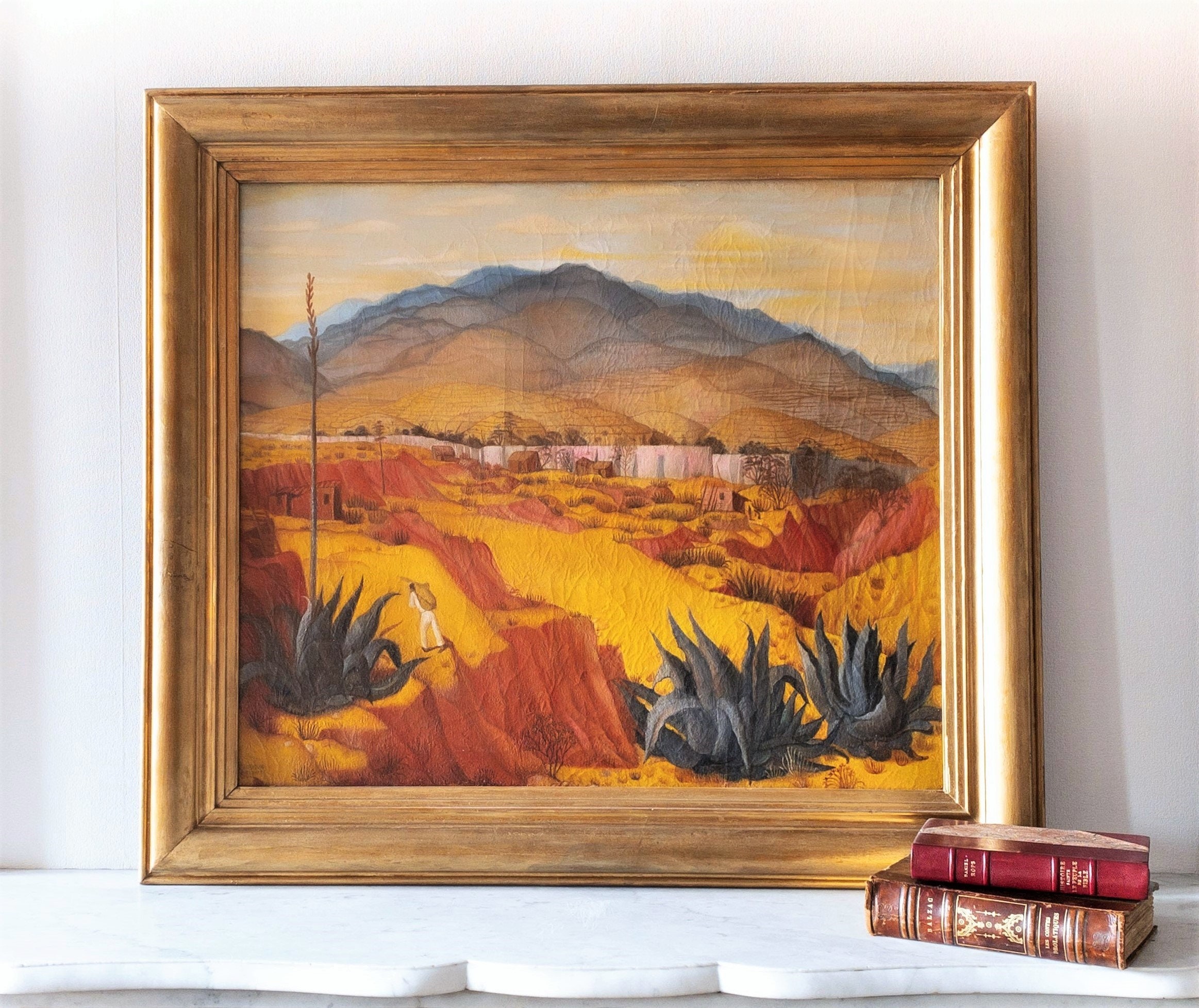 Paysage Au Mexique Peinture à L'huile Moderne Grand Art Mural Pour La Décoration Intérieure Art Mexi