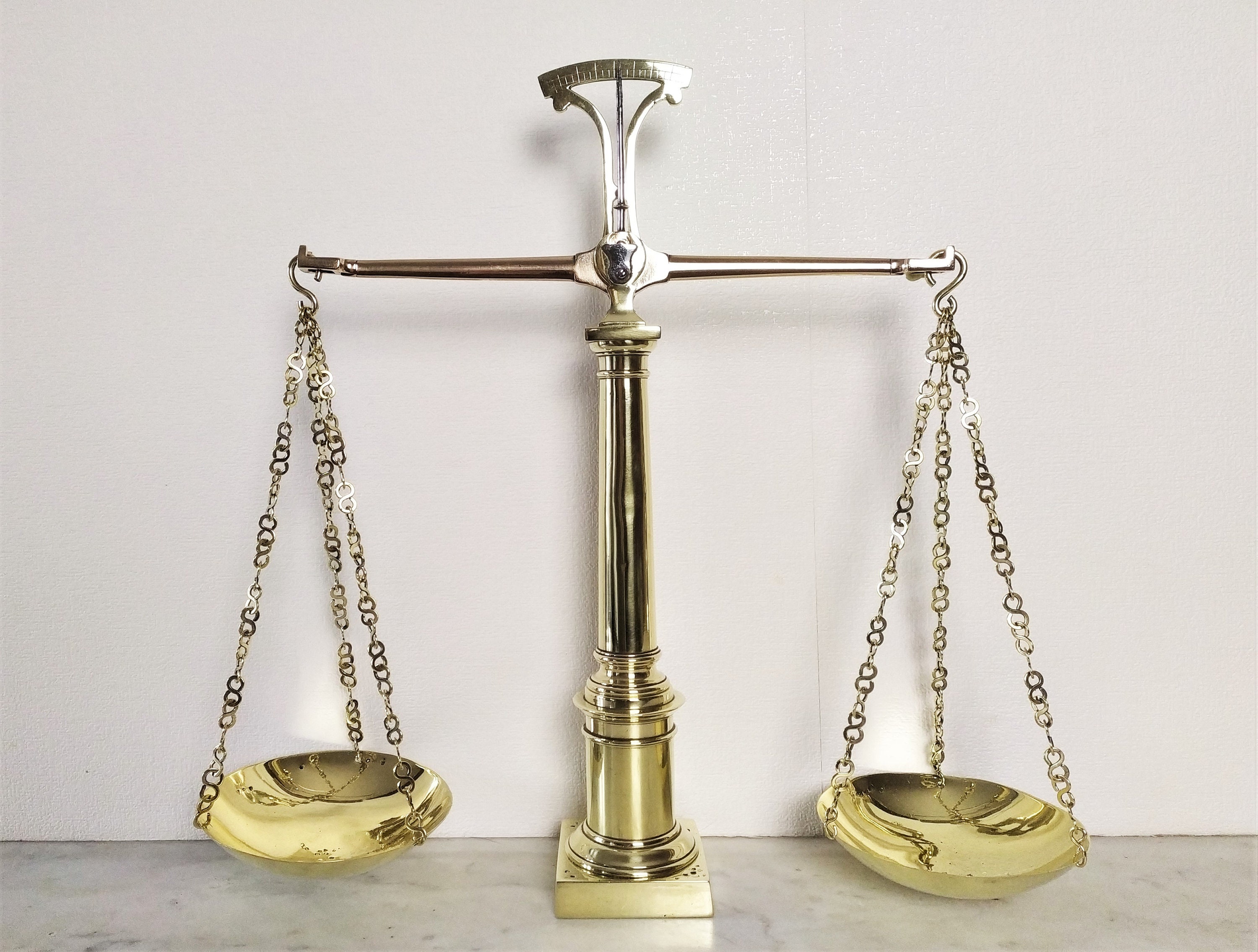 Balance Ancienne de Justice 19Ème en Laiton Cadeau Pour Avocat Decor Cuisine