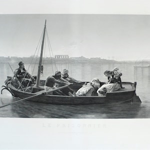 Rare Orientalist Etching by Joseph Franck after Jean-Léon Gérôme, 1868 - Large Decorative 19th Century Artwork Published by Goupil & Cie