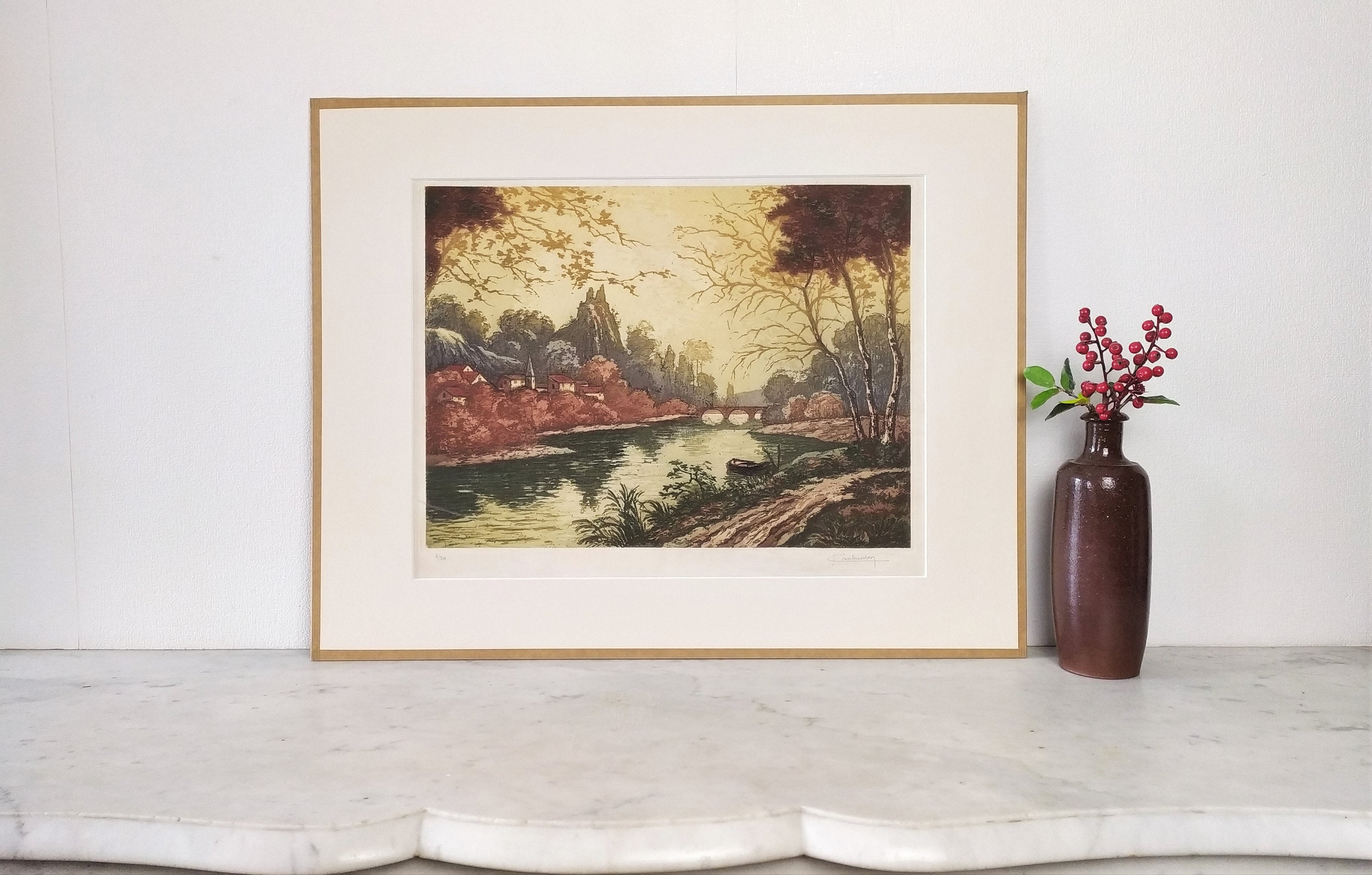 ⭐️【全国送料無料】エッチングアート 版画 アート 絵 絵画 フランス