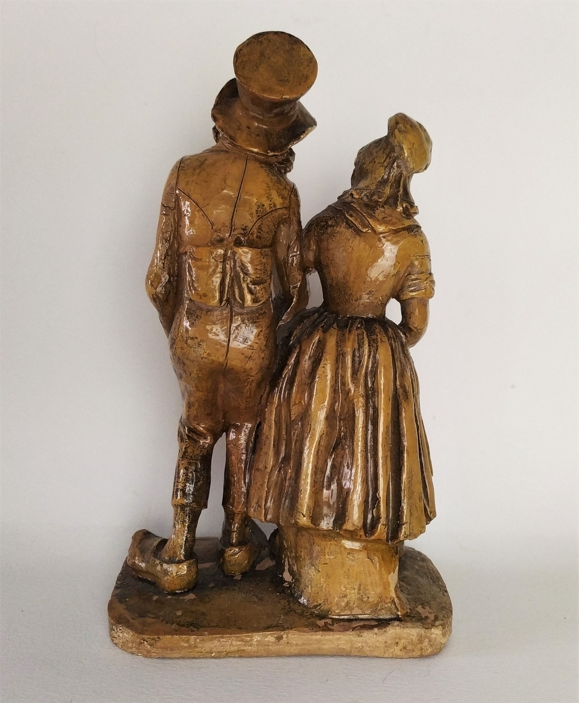 ANCIEN JEU D'ECHEC Aztèque/conquistador Figurine En Terre Cuite EUR 30