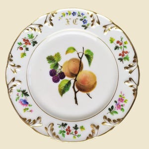 Hand Painted Porcelain Plate with Fruits and Flowers Wedding Porcelain