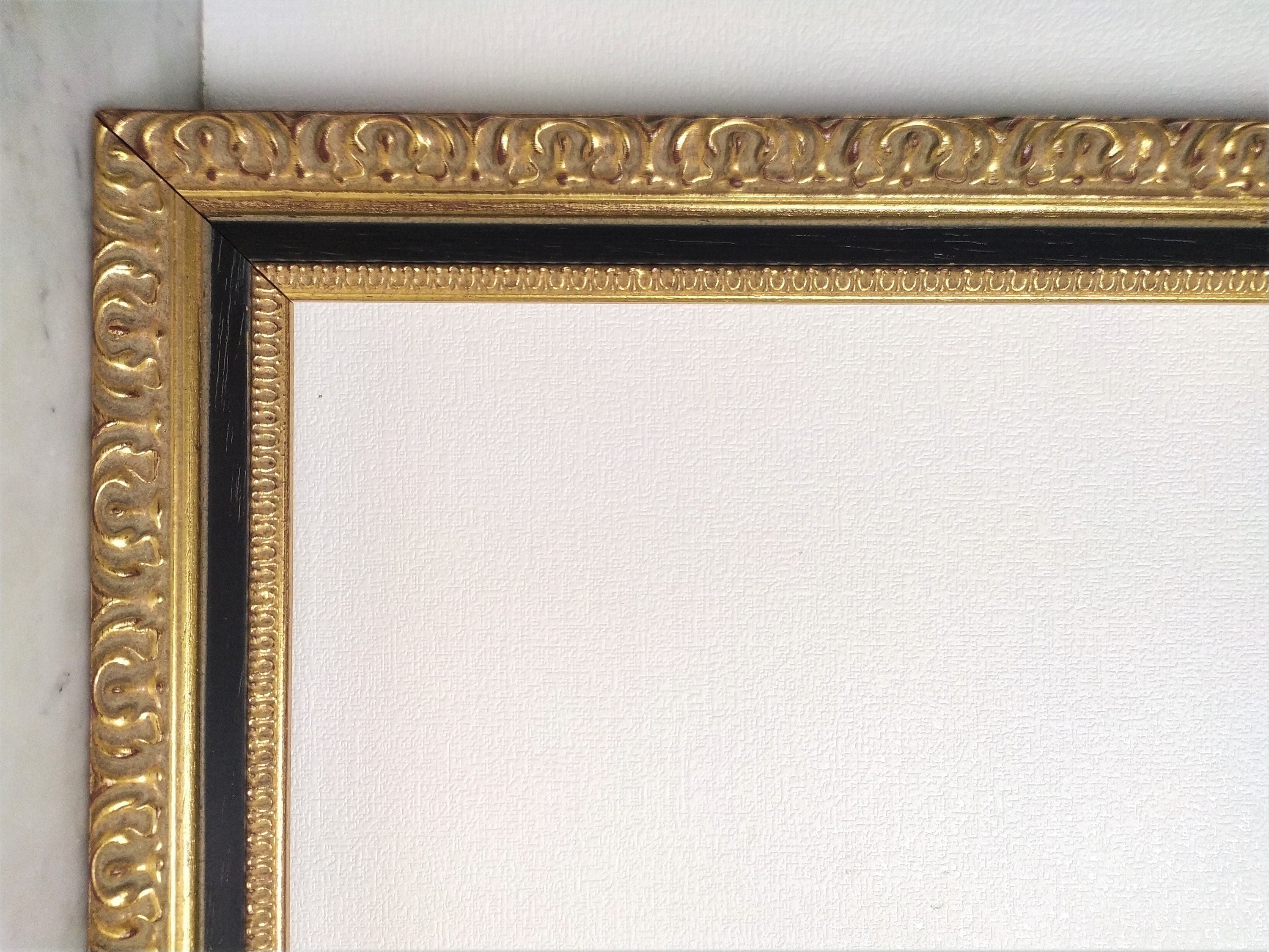 Cadre Doré Style Victorien Pour La Peinture, Bois Sculpté Français Antiquités 20Ème Siècle Vintage