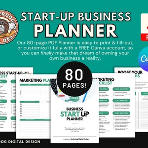 Canva Start-Up Business Planner 2023, Business Plan Startup, Small Business Planner Printable, Business Workbook Planner PDF, Business Plan