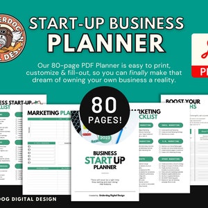 Start-Up Business Planner 2023, Business Plan Startup, Small Business Planner Printable, Business Workbook Planner PDF, Business Plan