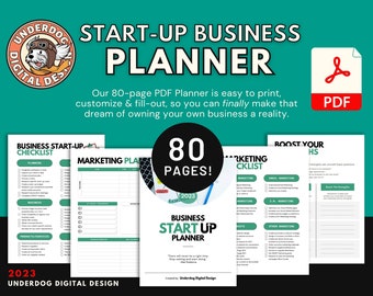 Start-Up Business Planner 2023, Business Plan Startup, Small Business Planner Printable, Business Workbook Planner PDF, Business Plan
