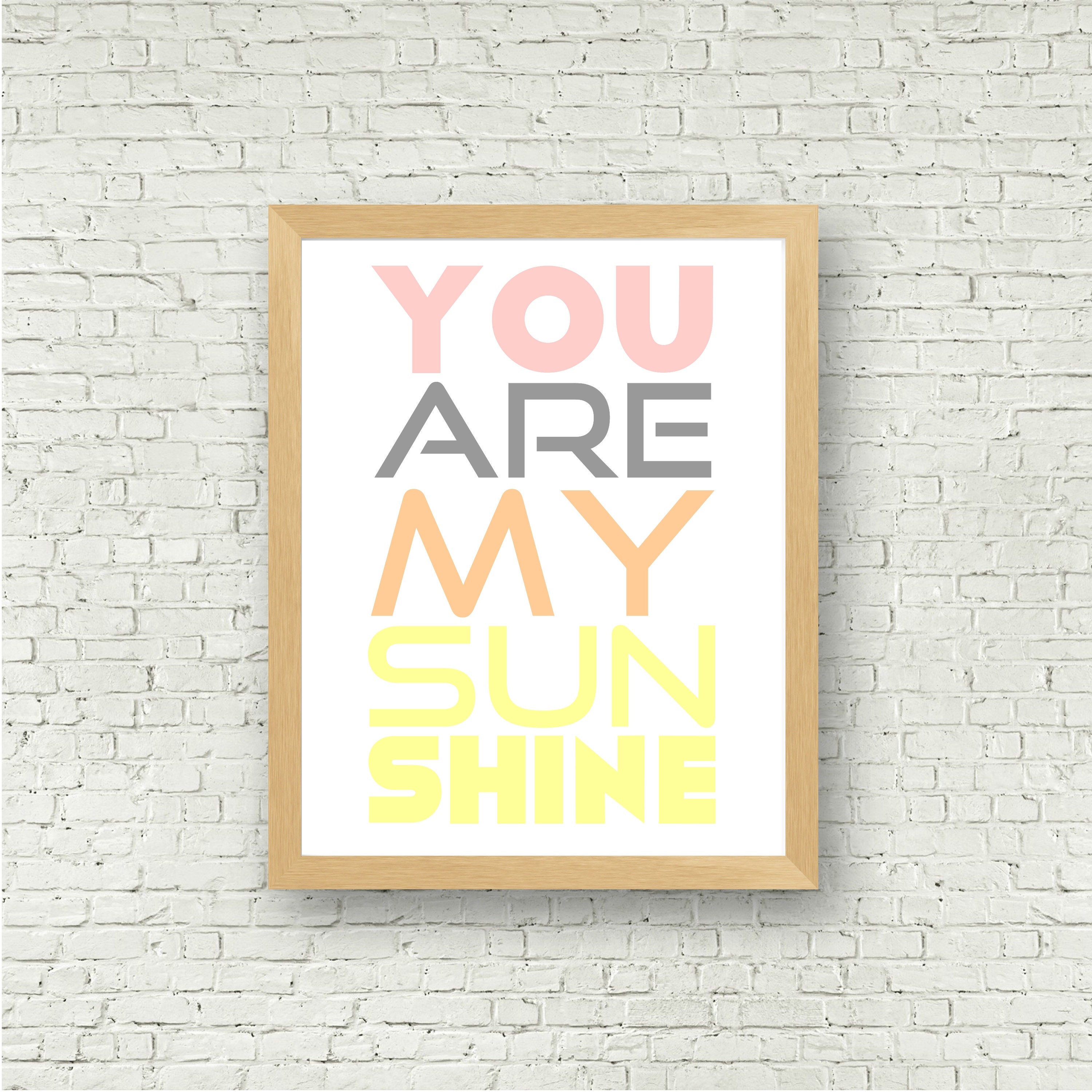 You Are My Sunshine Wall Decor 11x14 Nursery Girl's - Etsy