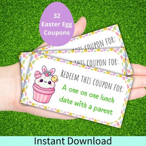 Osterei-Gutschein, Osterei-Token, Osterei-Füller, Hasenböcke, Osterkorb-Füller für Kinder, Ostern Printable