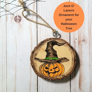 Jack o lantern Halloween ornament,  horror  ornament, evil monster ornament, wood burn, Halloween decor, pumpkin ornament